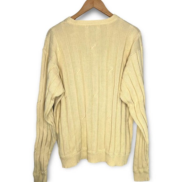 Nautica Men's Vintage Cotton Sweater Cable Knit Pullover Large - Picture 3 of 6